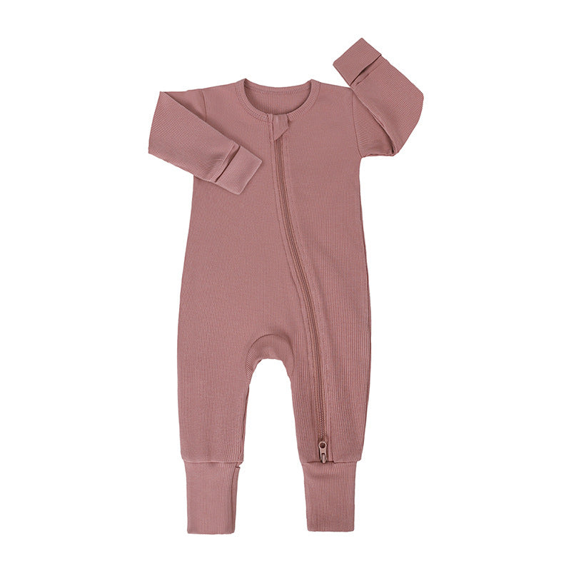 Bamboo Fiber Baby Romper with Mittens and Foot Covers