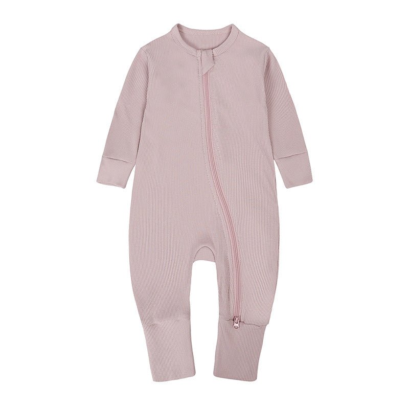Bamboo Fiber Baby Romper with Mittens and Foot Covers